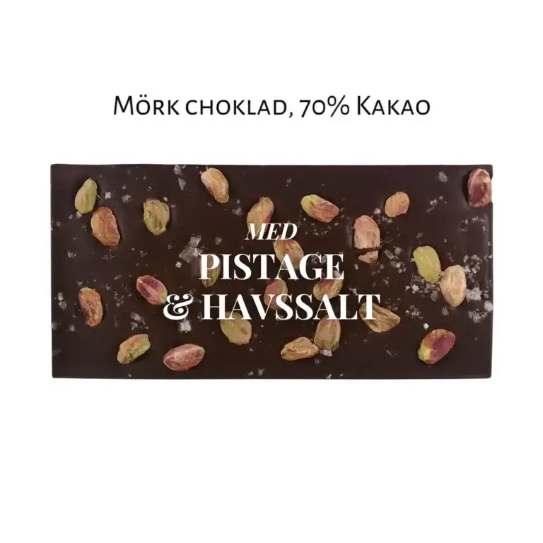 finska och svenska produkter choklad chokladkakor pistage havssalt